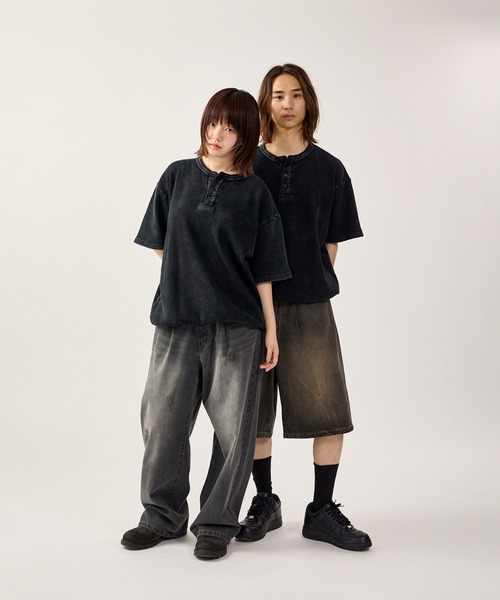 kutir(クティール)の「DRAWCORD HENLEY NECK THERMAL TSHIRT/ドローコードヘンリーネックサーマルTシャツ(Tシャツ/カットソー・メンズ・ホワイト/グレー系/ブラウン系/ネイビー系/杢グレー/ブラック系/ブラック・MEDIUM/LARGE)」の12枚目の写真