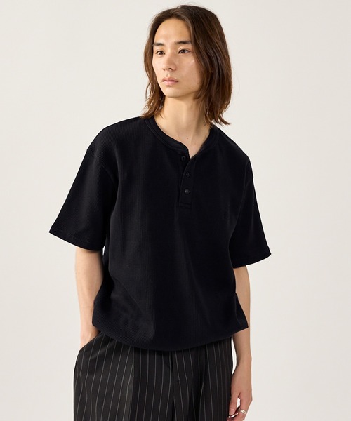 20ss supreme henley tee ヘンリーネック tシャツ 黒