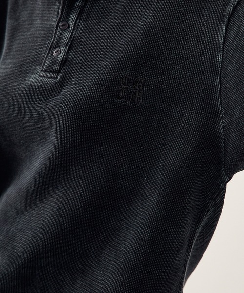 kutir(クティール)の「DRAWCORD HENLEY NECK THERMAL TSHIRT/ドローコードヘンリーネックサーマルTシャツ(Tシャツ/カットソー・メンズ・ホワイト/グレー系/ブラウン系/ネイビー系/杢グレー/ブラック系/ブラック・MEDIUM/LARGE)」の16枚目の写真