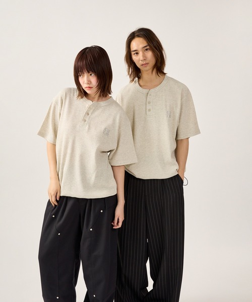 kutir(クティール)の「DRAWCORD HENLEY NECK THERMAL TSHIRT/ドローコードヘンリーネックサーマルTシャツ(Tシャツ/カットソー・メンズ・ホワイト/グレー系/ブラウン系/ネイビー系/杢グレー/ブラック系/ブラック・MEDIUM/LARGE)」の15枚目の写真