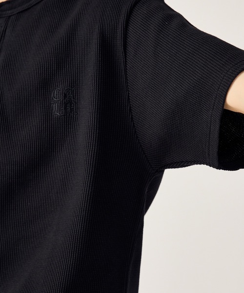 kutir(クティール)の「DRAWCORD HENLEY NECK THERMAL TSHIRT/ドローコードヘンリーネックサーマルTシャツ(Tシャツ/カットソー・メンズ・ホワイト/グレー系/ブラウン系/ネイビー系/杢グレー/ブラック系/ブラック・MEDIUM/LARGE)」の19枚目の写真