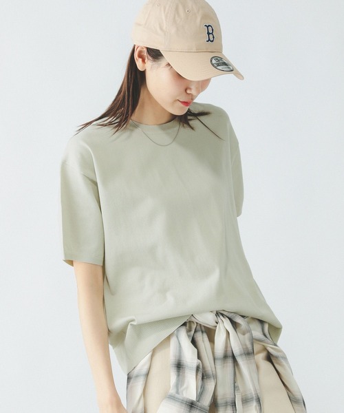 GLOBAL WORK(グローバルワーク)の「スッキレイさらさらクルー/288065(Tシャツ/カットソー・レディース・レッド/ブラック系その他/グリーン/シルバー系その他/ホワイト×ネイビー/グレイッシュベージュ・LARGE/MEDIUM/SMALL/X-SMALL/XX-LARGE/X-LARGE)」の11枚目の写真