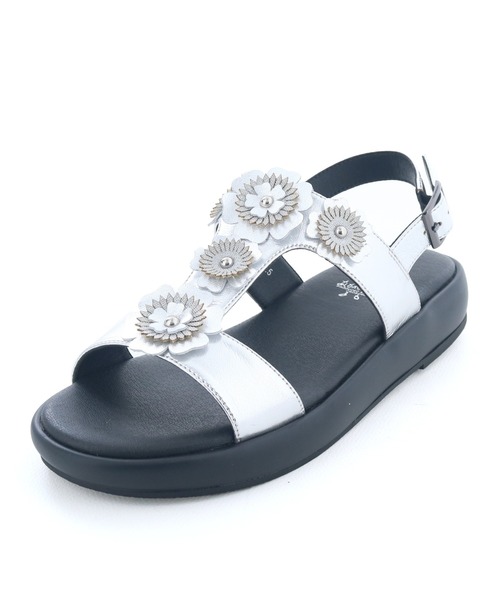 あしながおじさん(アシナガオジサン)の「フラワースタッズサンダル 1310267(サンダル・レディース・ブラック/シルバー・22.5cm/23cm/23.5cm/24cm/24.5cm)」の4枚目の写真
