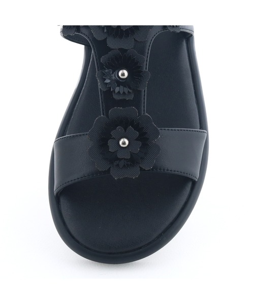 あしながおじさん(アシナガオジサン)の「フラワースタッズサンダル 1310267(サンダル・レディース・ブラック/シルバー・22.5cm/23cm/23.5cm/24cm/24.5cm)」の13枚目の写真