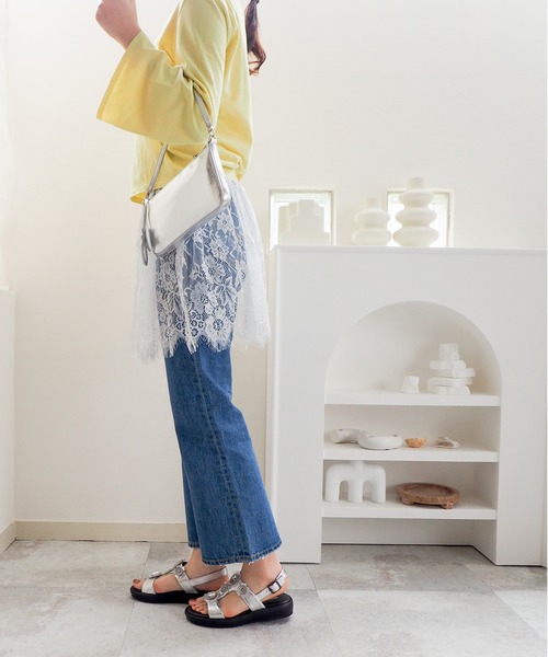 あしながおじさん(アシナガオジサン)の「フラワースタッズサンダル 1310267(サンダル・レディース・ブラック/シルバー・22.5cm/23cm/23.5cm/24cm/24.5cm)」の22枚目の写真