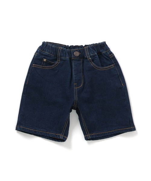 F.O.KIDS(エフオーキッズ)の「F.O.KIDS/エフオーキッズ ちょっとワイドなデニムパンツ 5分丈(デニムパンツ・キッズ・ネイビー/ライトブルー/ブルー・160/150/140)」の1枚目の写真