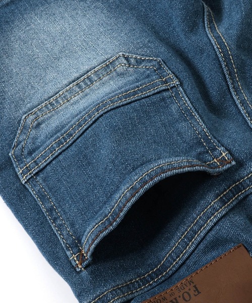 F.O.KIDS(エフオーキッズ)の「F.O.KIDS/エフオーキッズ ちょっとワイドなデニムパンツ 5分丈(デニムパンツ・キッズ・ネイビー/ライトブルー/ブルー・160/150/140)」の9枚目の写真