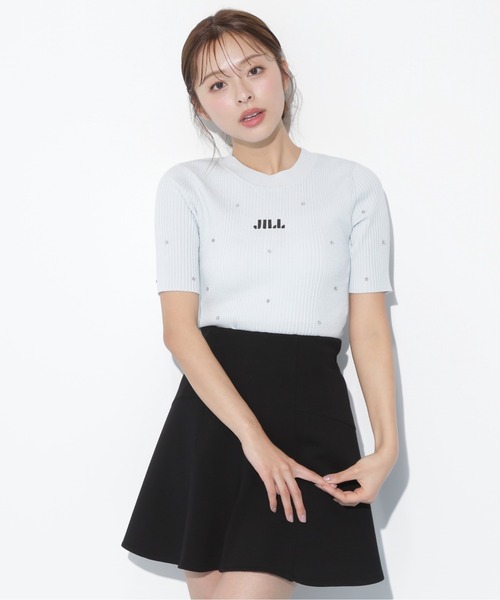 JILL by JILL STUART(ジルバイジルスチュアート)の「◇半袖ビジューコンパクトロゴニット(ニット/セーター・レディース・ブルー/ブラック/ホワイト系その他・FREE)」の17枚目の写真