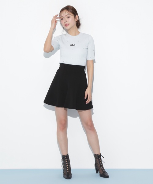 JILL by JILL STUART(ジルバイジルスチュアート)の「◇半袖ビジューコンパクトロゴニット(ニット/セーター・レディース・ブルー/ブラック/ホワイト系その他・FREE)」の19枚目の写真