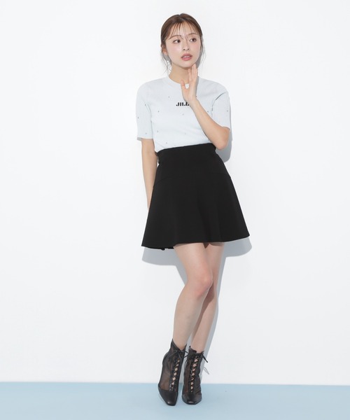 JILL by JILL STUART(ジルバイジルスチュアート)の「◇半袖ビジューコンパクトロゴニット(ニット/セーター・レディース・ブルー/ブラック/ホワイト系その他・FREE)」の22枚目の写真