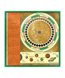 Rouge vif | 【manipuri/マニプリ】ホロスコープ シルクスカーフ 65×65(バンダナ/スカーフ)