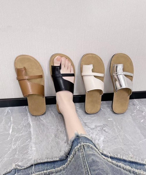 shoes365(シューズスリーシックスファイヴ)の「ストラップトングサンダル (SS)(サンダル・レディース・ブラック/ブラウン/シルバー・22.5cm/23.5cm/23.0cm/24.0cm/25.0cm/24.5)」の5枚目の写真
