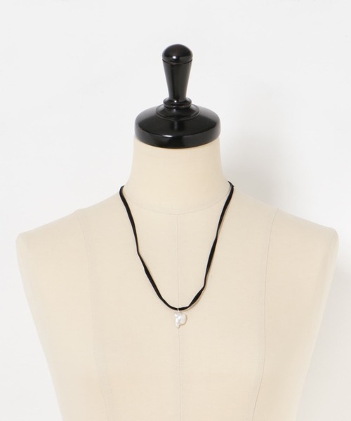 leeENoir■Black Ribbon Pearl Necklace ネックレス/送料関税込 Bijou R.I Ribbon Pearl Necklace