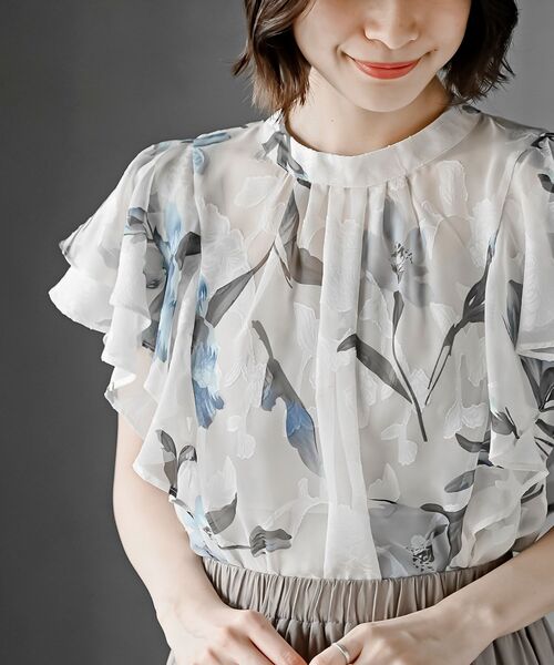 soor ploom 花柄フリル襟長袖シャツ 6yr/116cm フリル襟 花柄ブラウス 長袖ブラウス ブラウス hellodream 通販