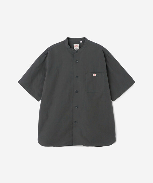 DANTON ダントン シャツ 半袖 コットン グレー42 DANTON ダントン ワークシャツ 半袖シャツ レディース グレー未