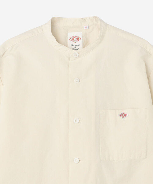 DANTON | コットンリネン バンドカラーシャツ SOLID MEN（シャツ