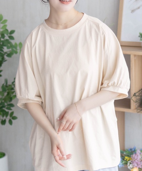 Howdy Marie(ハウディ―マリー)の「Howdy Marie ドルマンTシャツ(Tシャツ/カットソー・レディース・ブルー/ブラック/ベージュ・M/L)」の10枚目の写真