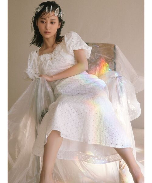 RESEXXY（リゼクシー）の「コットンレースキャミワンピース（ワンピース・レディース・ブラック/レッド/ホワイト・FREE）」の9枚目の写真