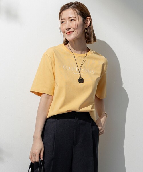 23区（ニジュウサンク）の「【洗える】ボタニカル カラー Tシャツ（Tシャツ/カットソー・レディース・ホワイト系/ライラック系/ダルブルー系/ダークブラウン系/ローズ系/イエロー系・38）」の5枚目の写真