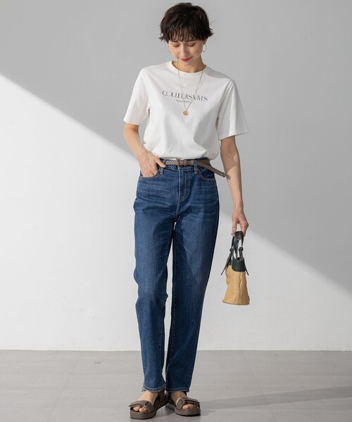 23区（ニジュウサンク）の「【洗える】ボタニカル カラー Tシャツ（Tシャツ/カットソー・レディース・ホワイト系/ライラック系/ダルブルー系/ダークブラウン系/ローズ系/イエロー系・38）」の10枚目の写真