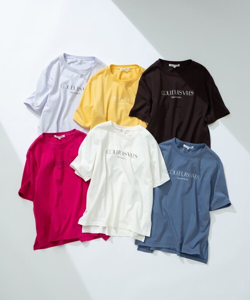 23区（ニジュウサンク）の「【洗える】ボタニカル カラー Tシャツ（Tシャツ/カットソー・レディース・ホワイト系/ライラック系/ダルブルー系/ダークブラウン系/ローズ系/イエロー系・38）」の17枚目の写真