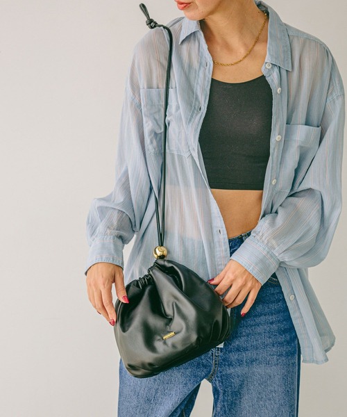 BAYFLOW（ベイフロー）の「マルチWAYキンチャクショルダー（ショルダーバッグ・レディース・ブラック/アイボリー/イエロー・FREE）」の5枚目の写真