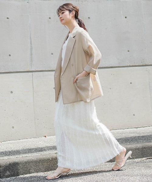 Droite lautreamont（ドロワットロートレアモン）の「フリンジニットスカート（スカート・レディース・ブラック/オフホワイト・M）」の19枚目の写真