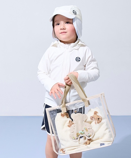 petit main(プティマイン)の「【SWIM】ラップタオル(スイムグッズ・キッズ・ホワイト系/ピンク/ベージュ/ライトブルー/レッド・F)」の7枚目の写真