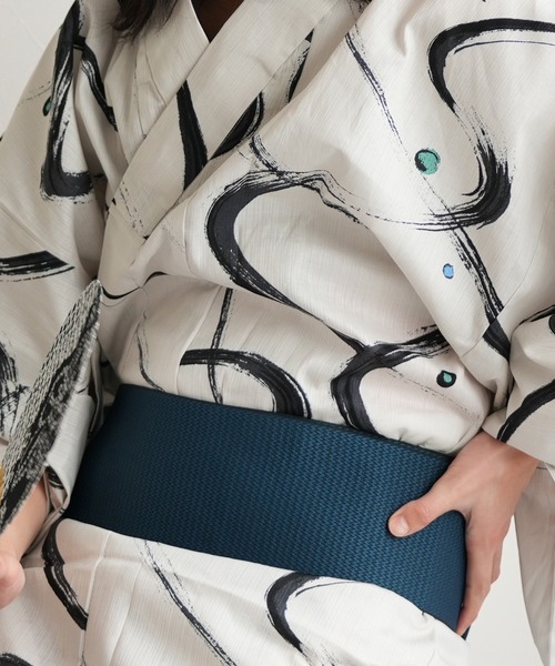 utatane(ウタタネ)の「選べるメンズ浴衣3点セット 古典レトロ(浴衣・メンズ・ホワイト系4/ホワイト系2/ホワイト系1/ネイビー系2/グリーン系1/ブラック系2/ホワイト系3/ネイビー系3/ブルー系1/ネイビー系1/ブラック系1・L/M)」の18枚目の写真