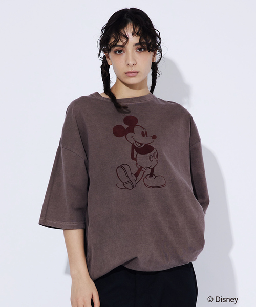 GOOD SPEED（グッドスピード）の「【GOOD ROCK SPEED/グッドロックスピード】Disney / Mickey/ フロッキー/フェードTシャツ（Tシャツ/カットソー・メンズ・ブラウン/スミクロ・M/XL/L）」の2枚目の写真