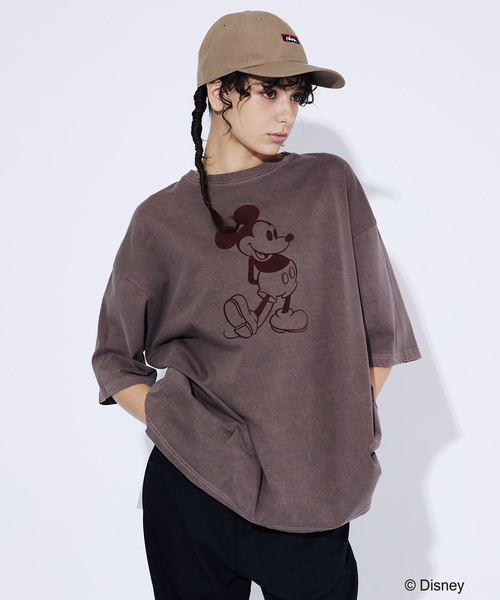 GOOD SPEED（グッドスピード）の「【GOOD ROCK SPEED/グッドロックスピード】Disney / Mickey/ フロッキー/フェードTシャツ（Tシャツ/カットソー・メンズ・ブラウン/スミクロ・M/XL/L）」の11枚目の写真