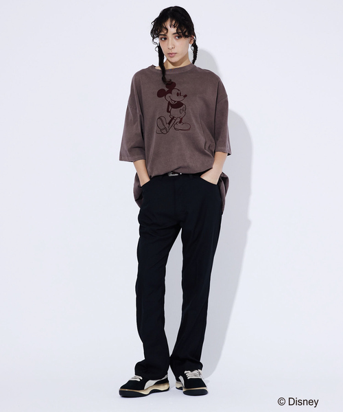 GOOD SPEED（グッドスピード）の「【GOOD ROCK SPEED/グッドロックスピード】Disney / Mickey/ フロッキー/フェードTシャツ（Tシャツ/カットソー・メンズ・ブラウン/スミクロ・M/XL/L）」の9枚目の写真