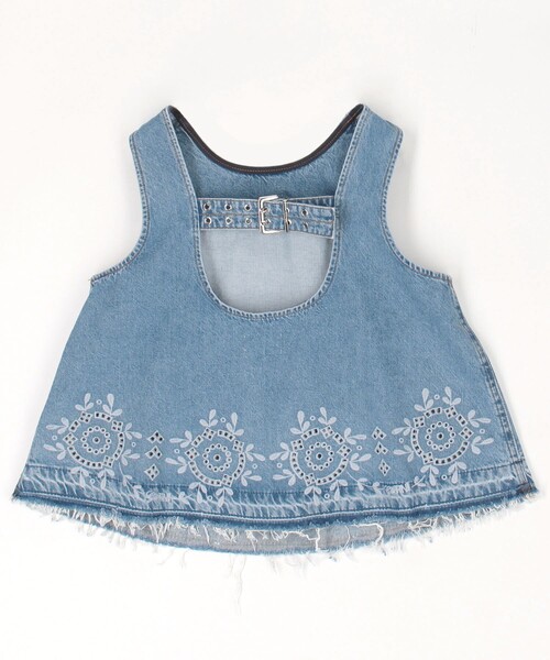 GANNI/ガニー Broderie Anglaise Denim Top / J1710 / ブロード