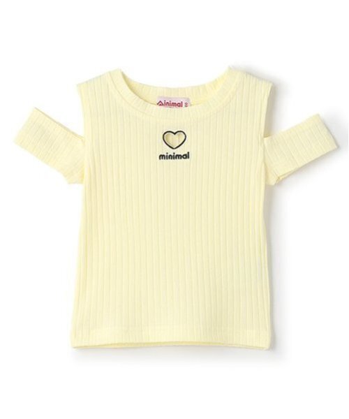 minimal（ミニマル）の「オフショルダーTシャツ（Tシャツ/カットソー・キッズ・イエロー/サックスブルー/ラベンダー/ブラック・100cm/110cm/120cm/130cm/140cm）」の22枚目の写真