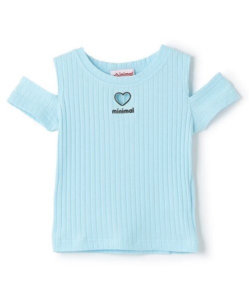 minimal（ミニマル）の「オフショルダーTシャツ（Tシャツ/カットソー・キッズ・イエロー/サックスブルー/ラベンダー/ブラック・100cm/110cm/120cm/130cm/140cm）」の8枚目の写真