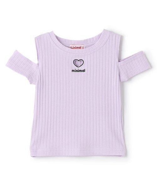 minimal（ミニマル）の「オフショルダーTシャツ（Tシャツ/カットソー・キッズ・イエロー/サックスブルー/ラベンダー/ブラック・100cm/110cm/120cm/130cm/140cm）」の9枚目の写真