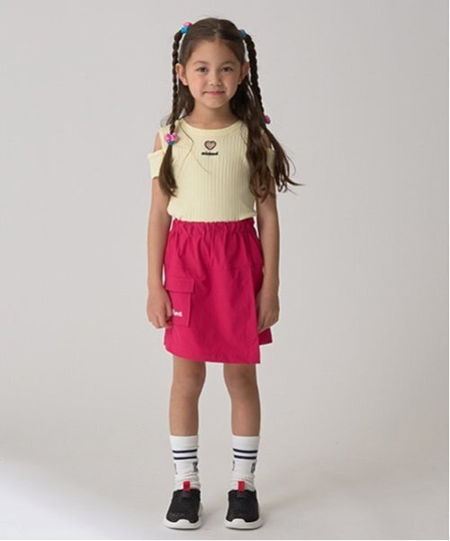 minimal（ミニマル）の「オフショルダーTシャツ（Tシャツ/カットソー・キッズ・イエロー/サックスブルー/ラベンダー/ブラック・100cm/110cm/120cm/130cm/140cm）」の13枚目の写真