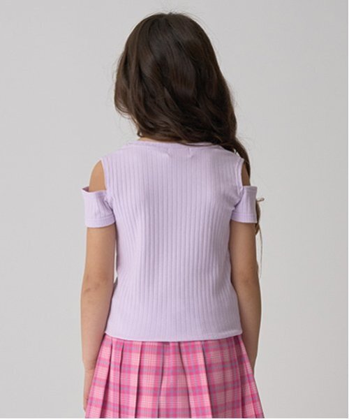 minimal（ミニマル）の「オフショルダーTシャツ（Tシャツ/カットソー・キッズ・イエロー/サックスブルー/ラベンダー/ブラック・100cm/110cm/120cm/130cm/140cm）」の15枚目の写真