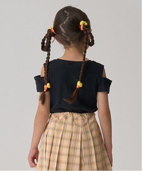 minimal（ミニマル）の「オフショルダーTシャツ（Tシャツ/カットソー・キッズ・イエロー/サックスブルー/ラベンダー/ブラック・100cm/110cm/120cm/130cm/140cm）」の20枚目の写真