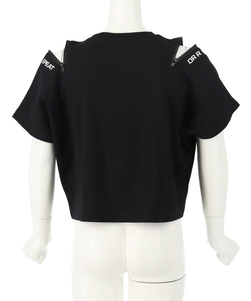 ANAP kids（アナップキッズ）の「ハートスプレー ショルダージップトップス（Tシャツ/カットソー・キッズ・ラベンダー/ホワイト/ブラック・130cm/120cm/110cm）」の13枚目の写真