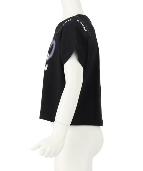 ANAP kids（アナップキッズ）の「ハートスプレー ショルダージップトップス（Tシャツ/カットソー・キッズ・ラベンダー/ホワイト/ブラック・130cm/120cm/110cm）」の10枚目の写真
