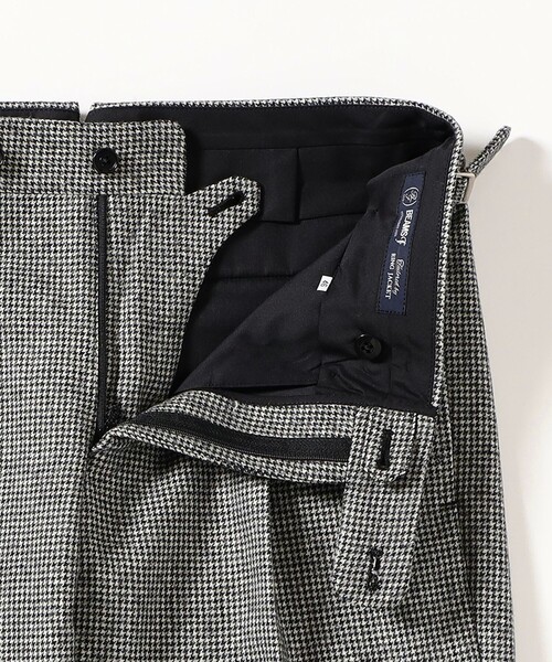 BEAMS F（ビームスエフ）の「ウール ハウンドトゥース 1プリーツ サイドアジャスター スラックス（その他パンツ・メンズ・ブラック・50/48/46/44）」の7枚目の写真