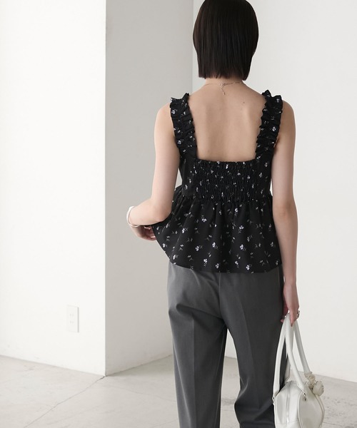 forksy.】花柄 ペプラムキャミブラウス（キャミソール）｜forksy