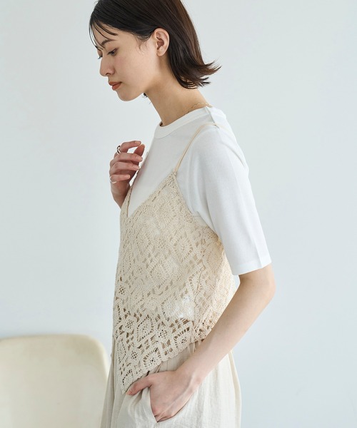 meilmada（メイルマダ）の「レースキャミソール（キャミソール・レディース・ライトベージュ・FREE）」の4枚目の写真