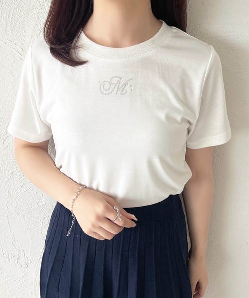apres jour(アプレジュール)の「ラインストーンイニシャルTシャツ(Tシャツ/カットソー・レディース・ホワイト系その他/ホワイト系その他3/ホワイト系その他4/ホワイト系その他2/ホワイト系その他5・フリー)」の17枚目の写真