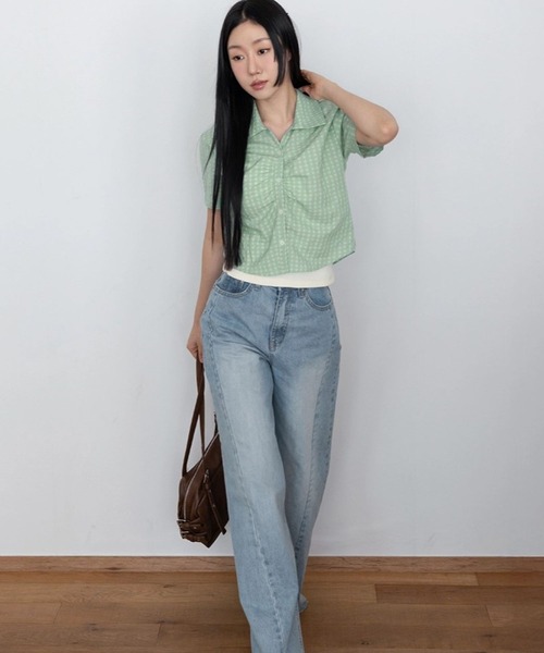 3.3 Field Trip （3.3フィールドトリップ）の「3.3 Field Trip／フレアデニムパンツ（デニムパンツ・レディース・ブルー・SMALL/MEDIUM）」の6枚目の写真