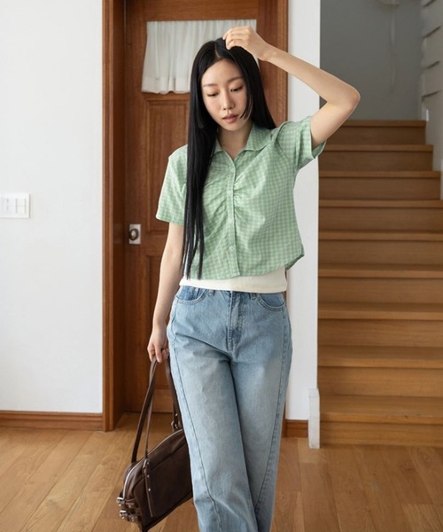 3.3 Field Trip （3.3フィールドトリップ）の「3.3 Field Trip／フレアデニムパンツ（デニムパンツ・レディース・ブルー・SMALL/MEDIUM）」の9枚目の写真