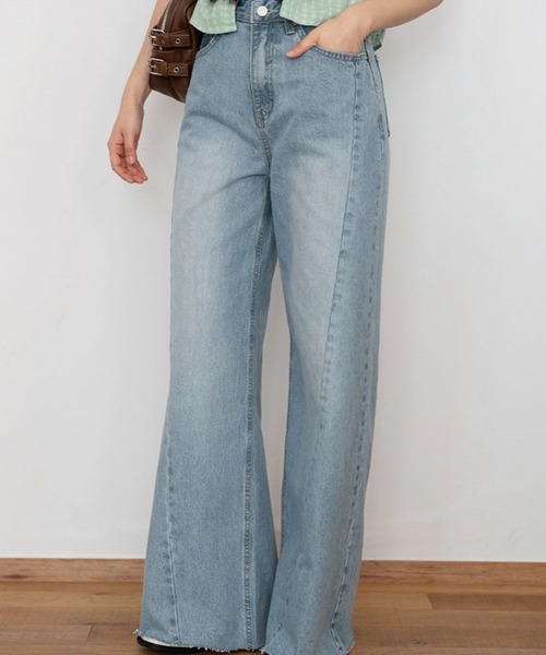 3.3 Field Trip （3.3フィールドトリップ）の「3.3 Field Trip／フレアデニムパンツ（デニムパンツ・レディース・ブルー・SMALL/MEDIUM）」の10枚目の写真