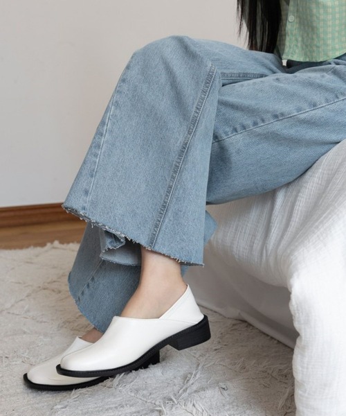 3.3 Field Trip （3.3フィールドトリップ）の「3.3 Field Trip／フレアデニムパンツ（デニムパンツ・レディース・ブルー・SMALL/MEDIUM）」の16枚目の写真