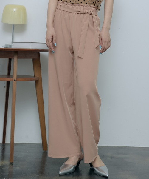 SEN TOKYO(セントーキョー)の「リラックス感と上品さ。ウエストリボンイージーパンツ(その他パンツ・レディース・ブラック/グレー/アイボリー/ブラウン・FREE)」の2枚目の写真